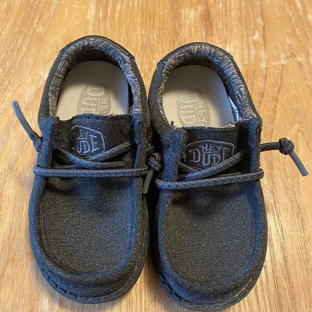 Hey Dude Kids Black Moccasins